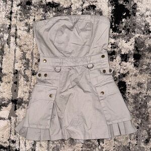 Forever 21 Light Gray Strapless Dress